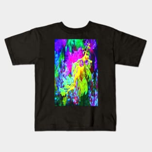 seahorse coral reef animal abstract Kids T-Shirt